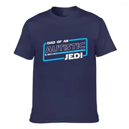 Heren t shirts mannen shirt vrouwen autisme bewustzijn papa van een autistische jedi maand advocaat puzzel pieceduanxiug