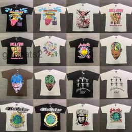 Мужские футболки Мужские футболки с рисунком Свободные футболки в стиле хип-хоп Негабаритные Hellstar 7IC5