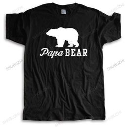 T-shirts pour hommes chemise de luxe pour hommes Papa ours T-Shirt drôle Papa père grand-père cadeau d'anniversaire T-Shirt de mode avec des dictons