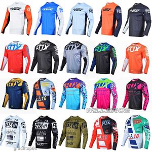 T-shirts pour hommes Maillot de motocross 180 360 Manches longues MX BMX DH Dirt Bike Vêtements Vélo Moto Cyclisme T-shirt d'été pour hommes H7mz