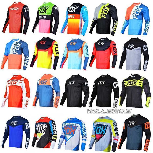 T-shirts masculins MX Jersey Delated Fox Mtb DH Downhill Bike T-shirt Motocross Off-Road Cycling ATV UTV Motorcycle Moto Vêtements pour hommes