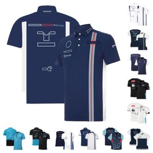 T-shirts pour hommes Nouveau F1T-shirt Hommes et femmes Revers Team Casual Sports Racing Uniforme POLO à manches courtes M230410