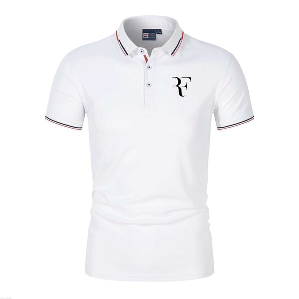 T-shirts pour hommes nouveaux Roger Federer pour hommes Polo Col de collier en tricot polo bouton en vrac