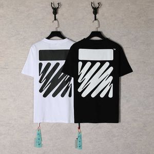 Heren T-shirts OFF WHITE 23ss Nieuw Graffiti Street Fashion Merk Los T-shirt met korte mouwen Hoge gewicht stof