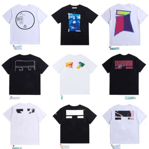 T-shirts pour hommes Offs Designers Marque de luxe T-shirts Hommes Femmes Offwhites Tops T-shirts T-shirt d'été Classique Back Paint Arrows Blanc T-shirt à manches courtes T-shirts décontractés Gxtv