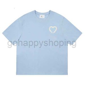 T-shirts pour hommes Paris Style Big Lettre Loose Tee Coton Couples Broderie Manches courtes Chemise décontractée 3khys