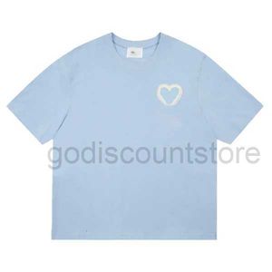 T-shirts pour hommes Paris Style Big Letter Loose Tee Coton Couples Broderie Manches courtes Chemise décontractée 3l46q