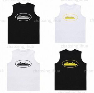 T-shirts pour hommes T-shirt grande taille Cargo Alcatraz Tanks Top court Sexy Vests Noir sans manches O-cou Croptops Débardeurs Y2k Crop Vest S-XL 10gV #