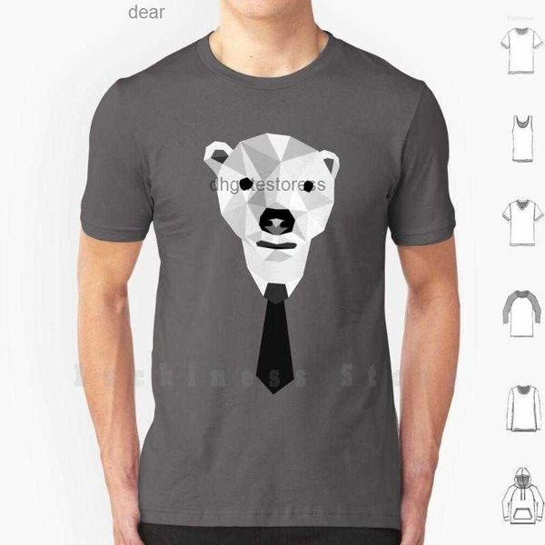 Mens T-shirts Polar Business Shirt Diy Coton Big Size 6xl Bear Geometric Man Office Creative Tie Tablet Case I Téléphone Men