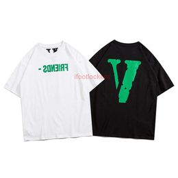 Heren t Shirts Polo Vlonely Losse passende pure katoenen ins trendy merk Large V Green Label Vrienden Wang Yibo Zomer romantiek