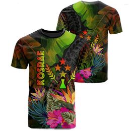 T-shirts pour hommes Vêtements de mode polynésienne Variété de hauts colorés et pour femmes Kosrae T-shirt à manches courtes imprimé en 3D Été 2024