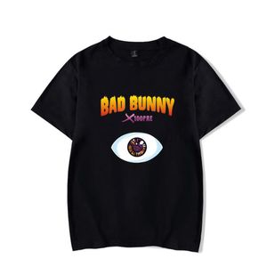 T-shirts masculins Rappeur Bad Bunny T-shirt hip-hop vintage Men Imprimé à manches courtes Coton T-shirts Summer Music Casual Music Tee-shirt Aesthetic Clothes W0224