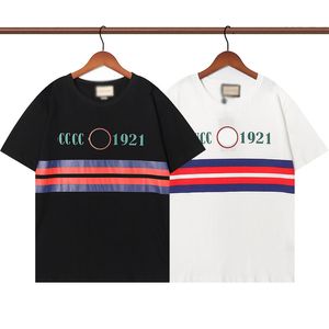 Heren T-shirts Rode en groen gestreepte print Polo's met korte mouwen voor mannen en vrouwen Zomer Nieuw katoen yu wenle losse paar halve mouwen