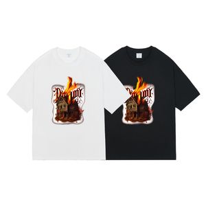 Heren T-shirts Retro Dark Afdeling T-shirt met korte mouwen Heren Street Loose Casual Sports Couple Shirt