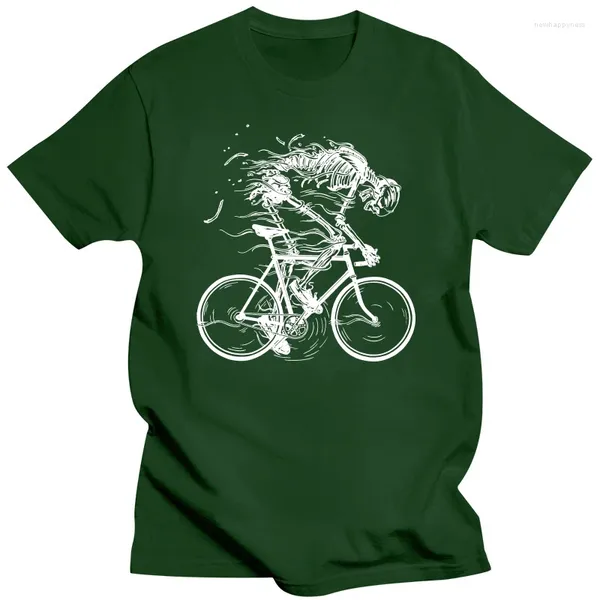 Camisetas para hombres Monta como el infierno Skeleton Skull Bike Cycle Camiseta Camiseta de algodón para hombres Mangas cortas Vintage Increíble cuello redondo