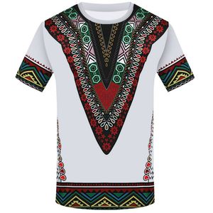 Camisetas para hombre Camisa con cuello redondo Estampado 3D Ropa étnica africana Camiseta de verano 230317