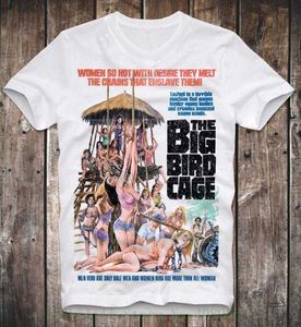 Heren T-shirts Shirt The Big Bird Cage Exploitation B Movie Porno Porno Vintage Pam Grier Sexy print T-shirt Men Summermens Vyod