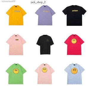 Heren t -Shirts korte mouw Drew Smile Sholrt Crewneck Man Printing T -shirts Tee 713