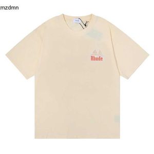 Mens T-shirts SS Designer Brand Rhude Modèles d'été Broderie avec des lettres Tees Sleeve Us Taille MXL