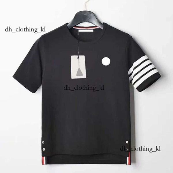 Camisetas para hombres Patrón de rayas Diseñador de chaqueta Moncleir Tsishs Bordado unisex Munas de alta calidad Moncleir Tees Monclairjackke Asian Size S-3xl 594