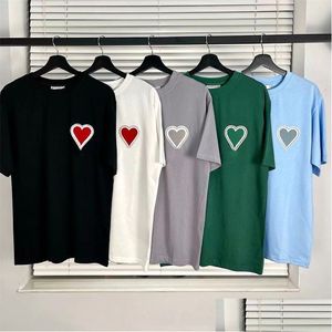 T-shirts masculins d'été 100% coton coréen T-shirt mode homme / femme causal o cou t-shirt de base t-shirt mâle tops gouttes de livraison vêtements dhnlz