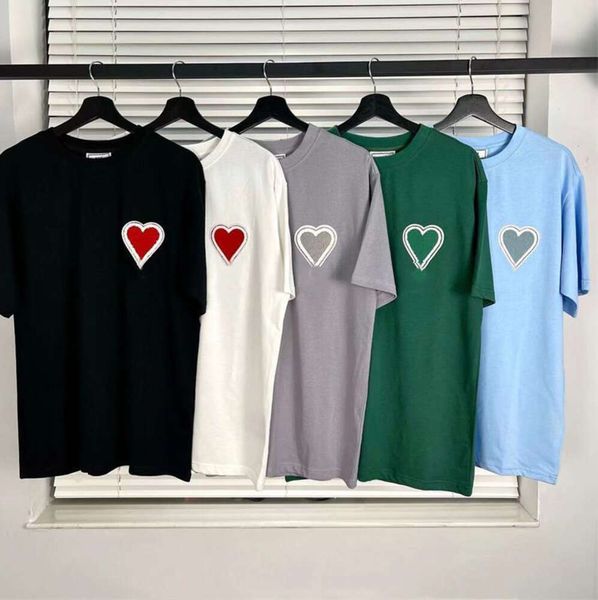 T-shirts masculins d'été 100% coton coréen T-shirt Fashion Hommes / femme causal o-cou t-shirt de base mâle tops 556ess