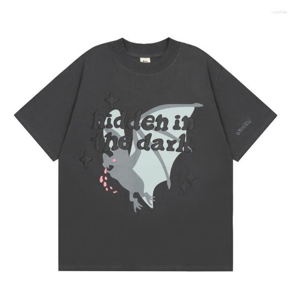 T-shirts pour hommes Planète de broderie cassée en été piégée dans le temps en mousse Tshirts Unisexe Crew Neck Hiphop à manches courtes