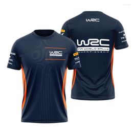 T-shirts pour hommes T-shirt décontracté Racing Top Rally Fans Jersey Childrens Wrc Breathable Round Nou Col Short Sports Outdoor Sportsw