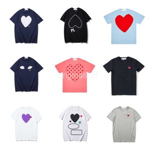 T-shirts pour hommes T-shirts d'été Cdgs T-shirts Cdgs Play T-shirt Commes Manches courtes Femmes Des Badge Garcons Broderie Commes Coeur Rouge Amour Chemise sf