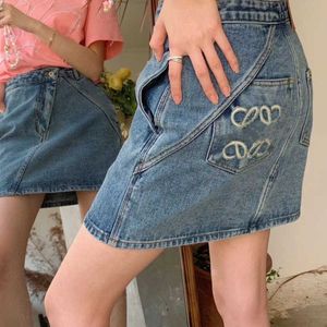 denim rok ontwerper dames rokken met riem hoge taille split rok voor vrouw Koreaanse denim jeans dames blauwe streetwear harajuku vintage