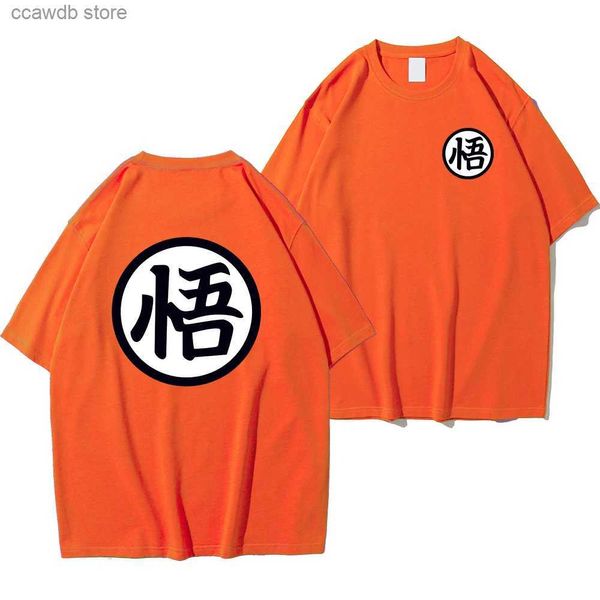 Camisetas para hombres Fashion Fashion Anime Son Goku Cosplay Camiseta de algodón Copas de manga corta Camiseta de gran tamaño