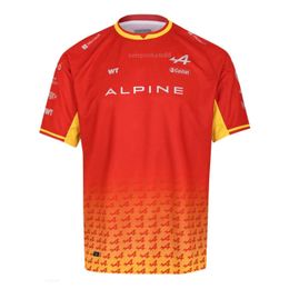 Camisetas para hombre, camiseta de Fórmula 1 de verano, Maillot Alonso Alpine F1 Team GP España 2024 Pour Homme, nuevo corto S