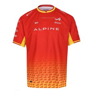 T-shirts pour hommes été formule 1 t-shirt Maillot Alonso Alpine F1 équipe GP espagne 2024 Pour Homme nouveau court S