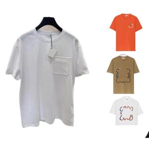 Heren T-shirts T Shirts Designer Three-Nsional Relief Short Sleeve Crewneck Top voor mannen en vrouwelijke paren drop levering kleding kleding stof OT1KD