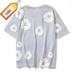 Camisetas para hombres Tamisas Streetwear Full Kapok Foam Impresión de algodón de algodón Summer For Men and Women Camiseta de manga corta Ropa Hombre de gran tamaño 990