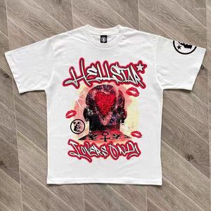 T-shirts pour hommes T-shirts d'été Hellstar Only Tee Hommes Femmes 1 T-shirt imprimé graphique rouge Hip Crewneck Manches courtes Tops amples Chaleur