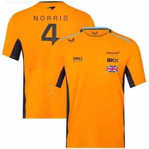 Heren T-shirts de 2023 McLaren F1 Lando Norris T-shirt met korte mouwen Heren Vrije tijd Sneldrogend in de zomer