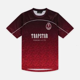 Heren T-shirts Trapstar Mesh Voetbal Jersey Blauw Zwart Rood Heren Sportkleding T-shirt jassento goedkope loe 4462ess