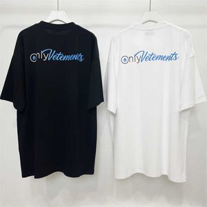 Heren T-shirts Vetements alleen T-shirt Men Women 1 B Kwaliteitsbrief Gedrukte top T-stukken VTM T-shirt met korte mouwen