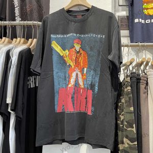 Heren T-shirts Vintage tee Akira Cotton Summer Loose Casual Cartoon Korte mouw Streetwear Hoge kwaliteit Anime kleding Men T Shirt Harajuku T231127