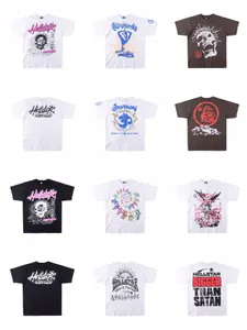 Camisetas para hombre Mujeres Luxurys Designers Shirt Moda Hellstar Studios Dancing Stars Spinning alphabet Bear Tee Hombres Casual manga corta Street Designer Top