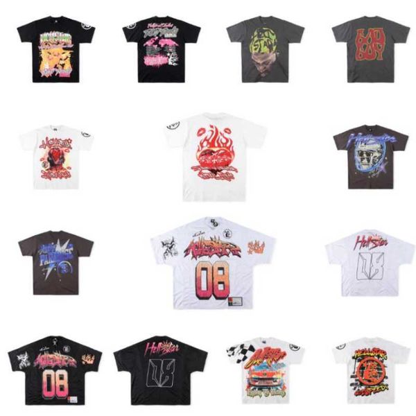 Camisetas para hombre Mujeres Diseñadores de lujo Camisa Moda 19 Estilo Hellstar Path to Paradise P2P Tee Print Hombres Casual Mangas cortas Street Designer Tees