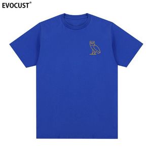 T-shirts pour hommes T-shirts pour femmes T-shirt en coton Hip Hop à manches courtes imprimé hibou multicolores