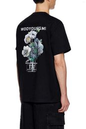 Hommes T-shirts Wooyoungmi T-shirt à manches courtes Style coréen T-shirt de luxe Designer Chemise Femmes WYM Marque Mode Fleur Imprimer Été Lâche