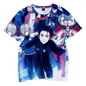T-shirts pour hommes Yuri sur glace T-shirt à col rond à manches courtes femmes hommes T-shirt Harajuku Streetwear 2023 Style décontracté vêtements d'anime 3d