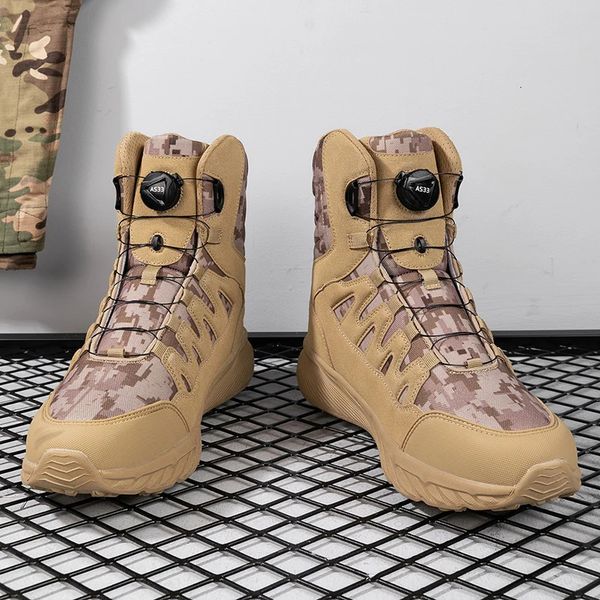Hommes tactiques bottes militaires pour hommes chaussures décontractées en cuir swat bottes militaires de moto de la cheville bottines glissades de randonnée de chasse bottes 240429