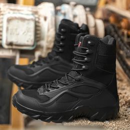 Mens Tactical Military Boots Forces Special Forces Desert Combat Army Boots Boots Outdoor Boots Mens Work Safety Shoes 240516