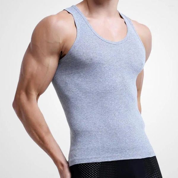 Débardeur en coton pour hommes, 3 pièces/ensemble, sous-vêtements sans manches, solide, gilet musculaire, sous-vêtements, col rond, T-shirt de gymnastique, 4XL, pièces/ensemble