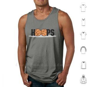 Heren tanktops basketbal hoepels mouwloze topvest katoen grappige speler papa