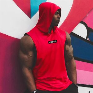 Mens tanktops Brand Gyms Kleding Bodybuilding Kap Kap Kap Katoen Mouwloos Vest Sweatshirt Fitness Training Sportkleding Mannelijk 230524